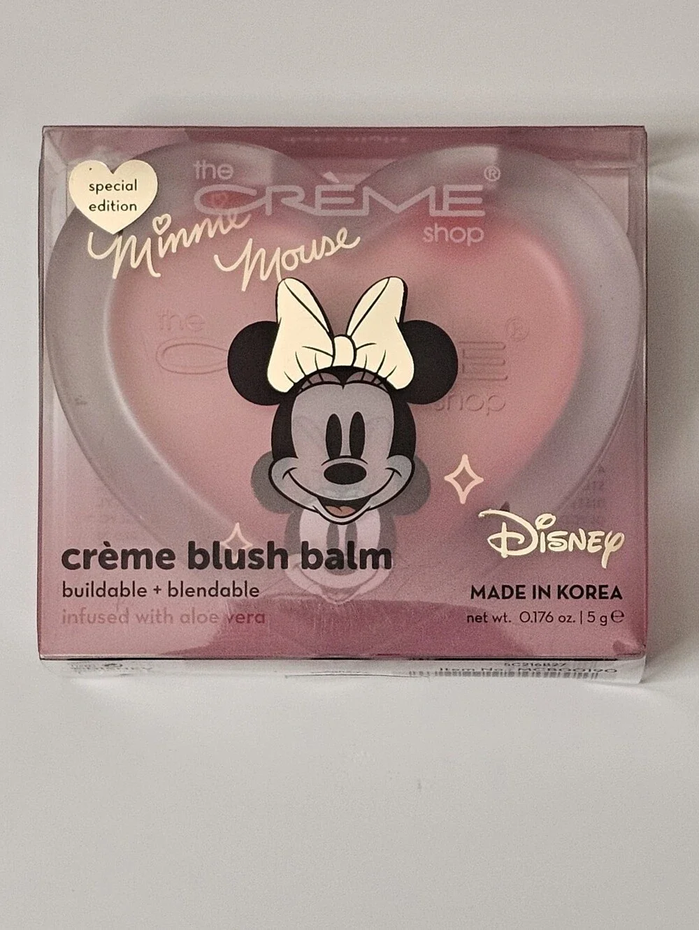 THE CREME SHOP Disney Minnie Mouse cream blush balm pink date night makeup new